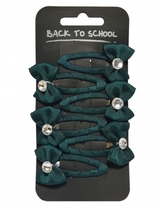 6 Diamente Bow Clips